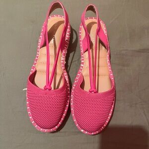 Pink Espadrilles with Breathable Cutouts and Jute Soles women